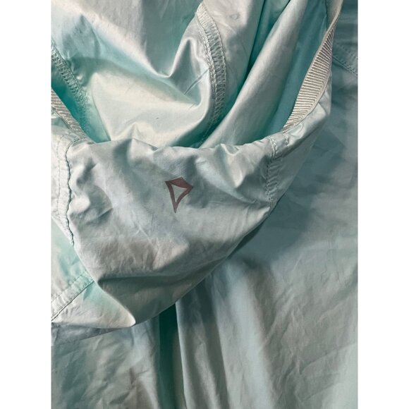 Iviva Light Blue Hooded Rain Jacket With Zipper Pockets Size 8 - Picture 5 of 12